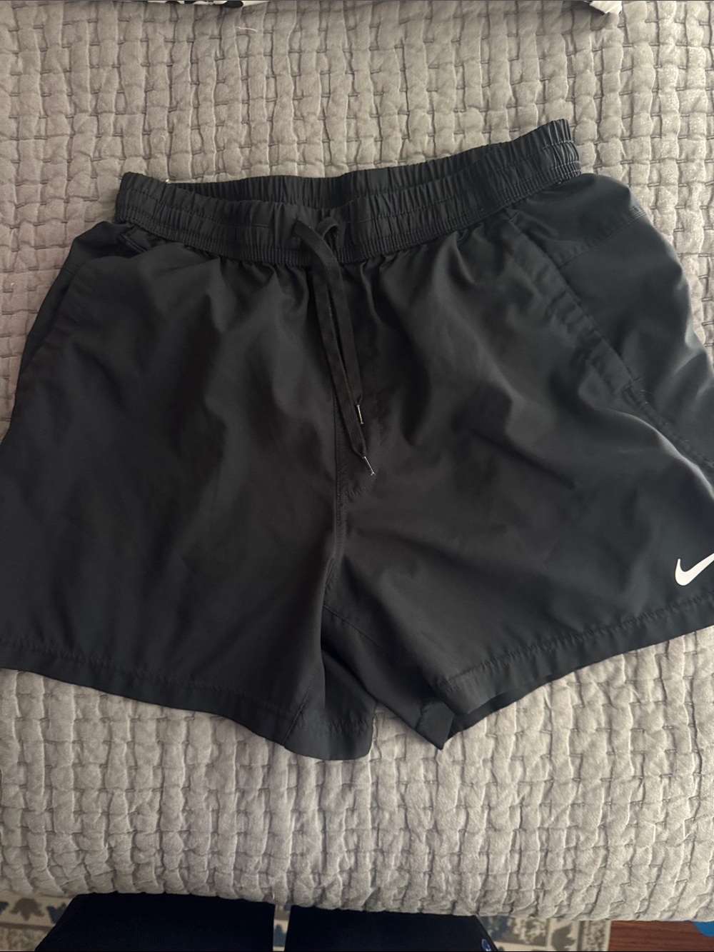 Nike Black Athletic Running Shorts with Drawstring